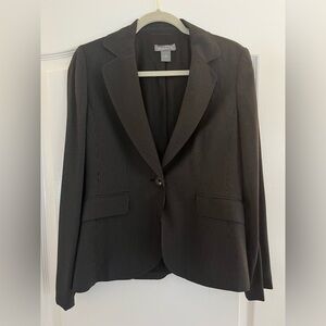 Ann Taylor Black Pinstripe Suit Blazer